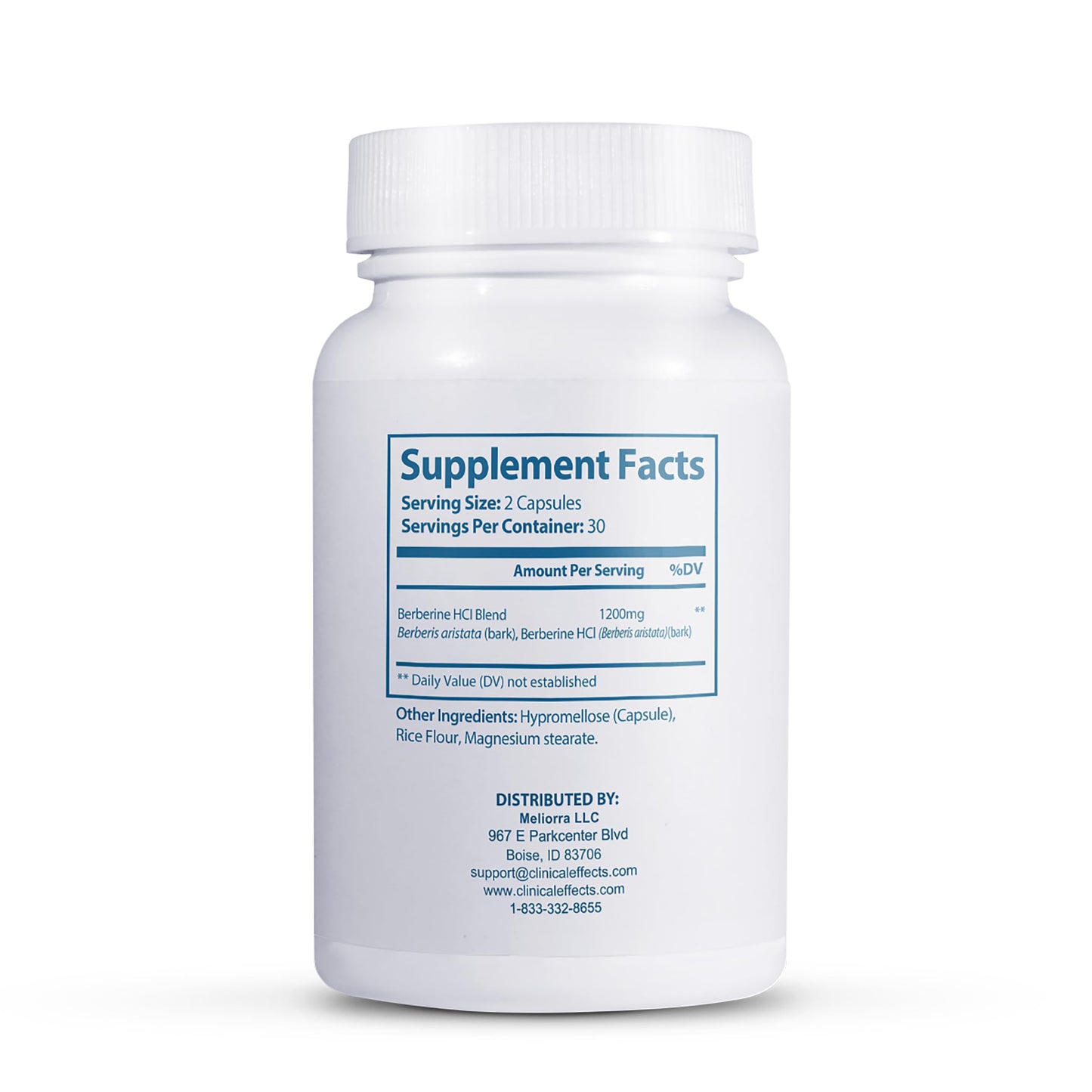 Clinical Effects Berberine HCL - Pure Berberine 1200mg - Liver Support - Vegan Supplement Capsules, 60 Count