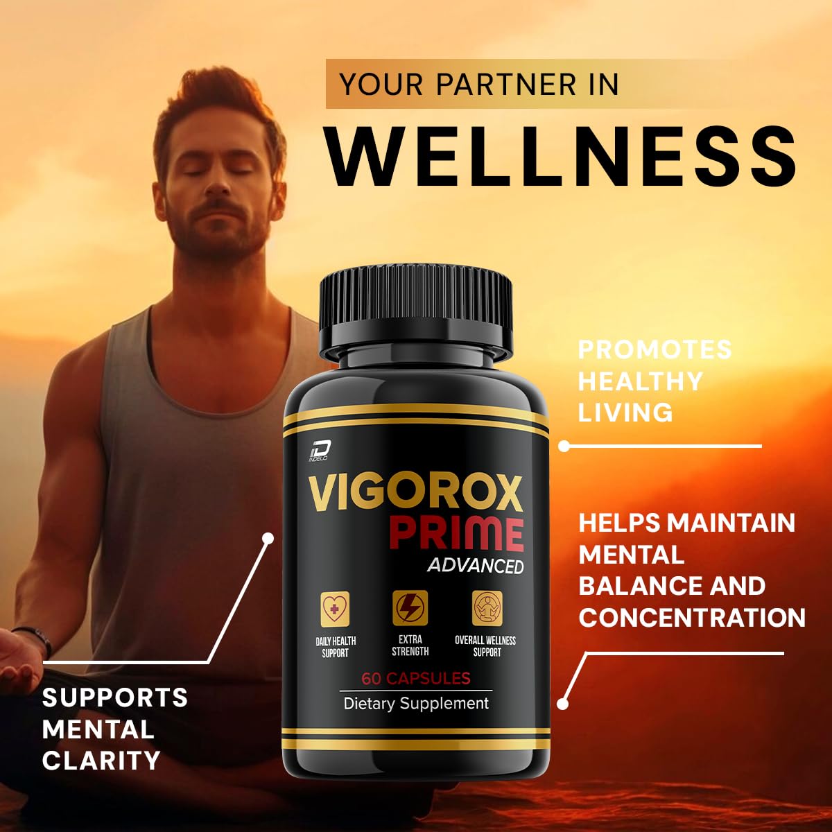 Indelo Vigorox Prime Advanced Capsule, 60 Capsules