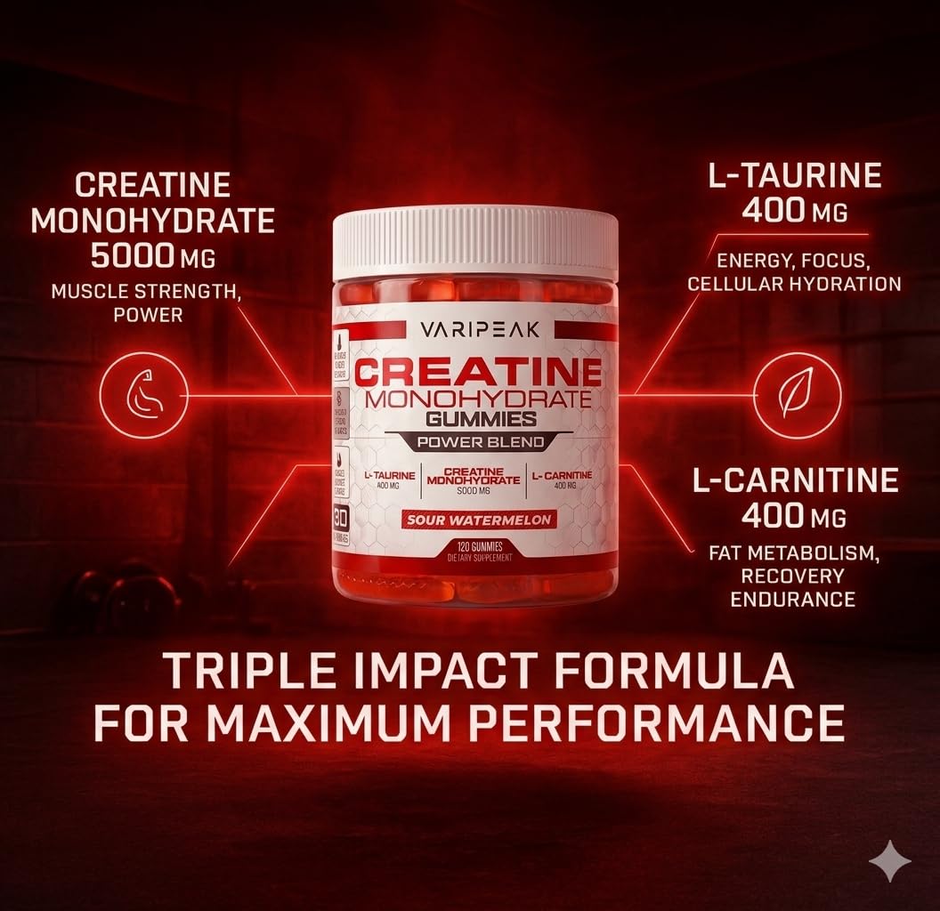 Varipeak Creatine Monohydrate Gummies 120 Count