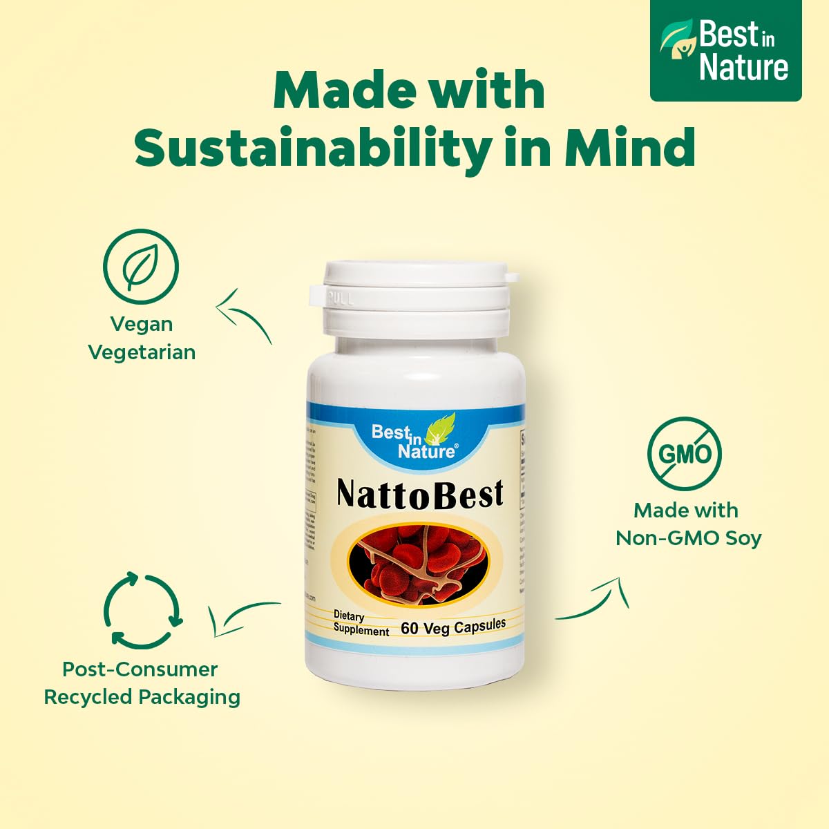 Best in Nature NattoBest Capsule 60 Count