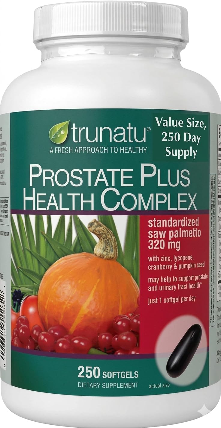 Generic Men's Health Complex with Saw Palmetto, Zinc, Lycopene, Pumpkin Seed & Cranberry Softgels, 250