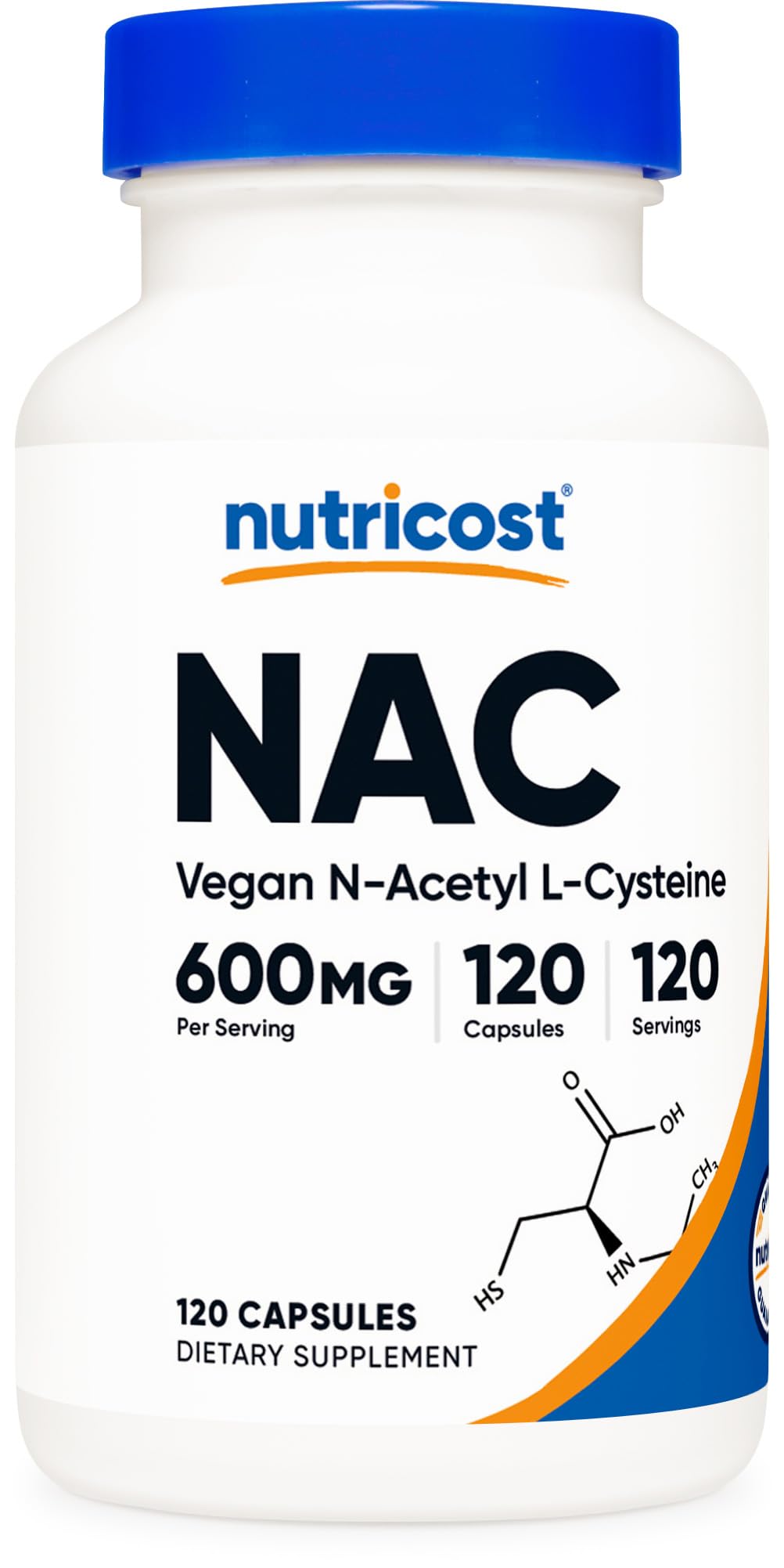 Nutricost N-Acetyl L-Cysteine (NAC) 600mg, 120 Capsules