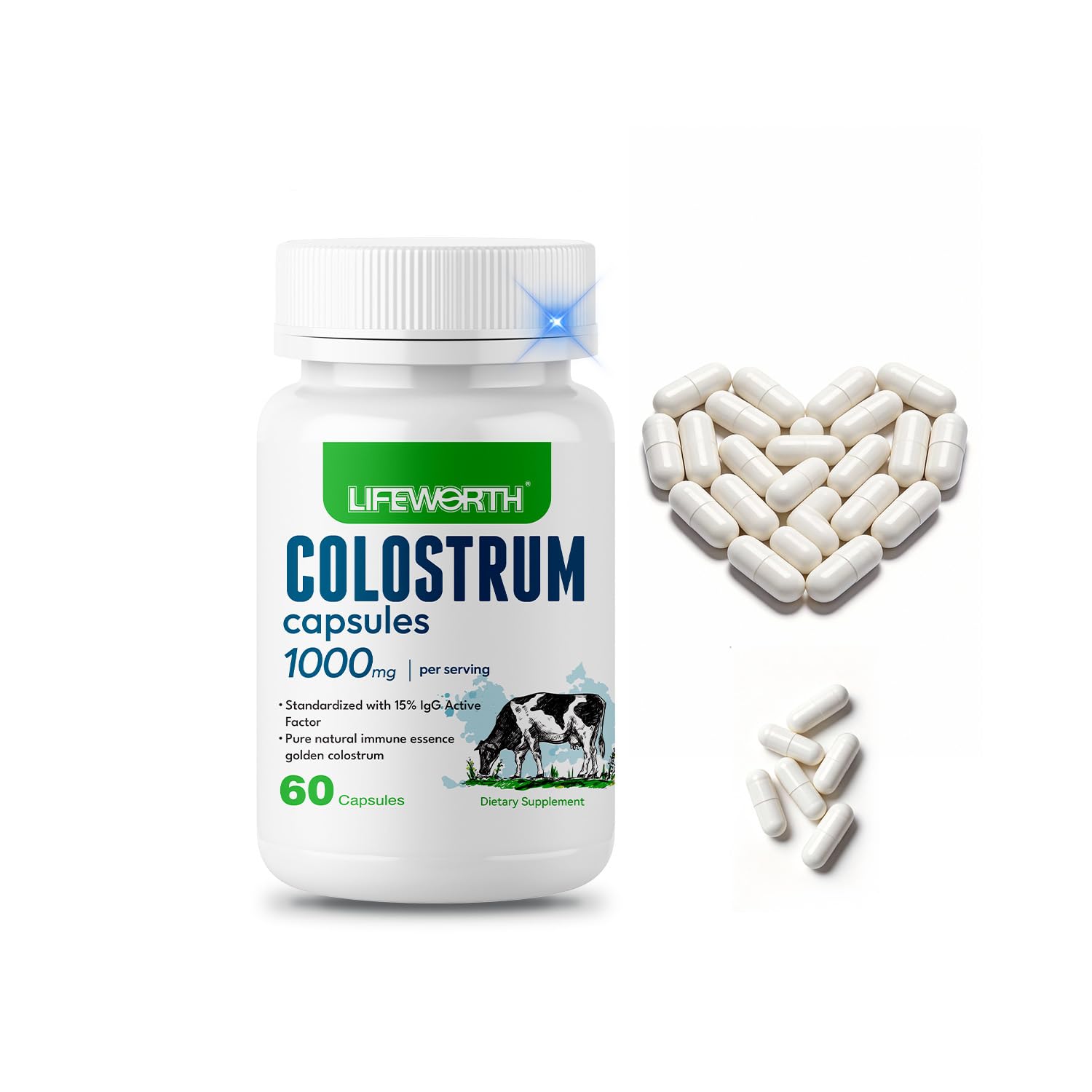 LIFEWORTH Pasture-Raised Colostrum Capsule, 1 Count