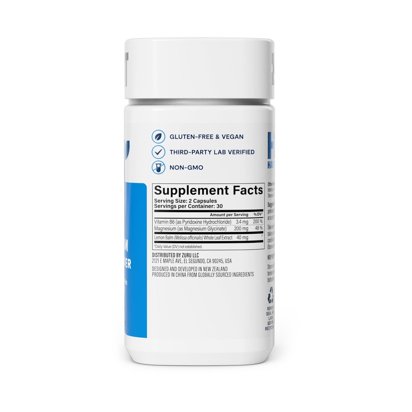 H' Habit Magnesium Sleep & Recover Supplement Capsule 60 Count