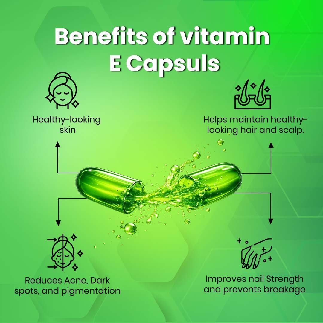 Nature Blaze Vitamin E Softgel Capsules, 50 Capsules