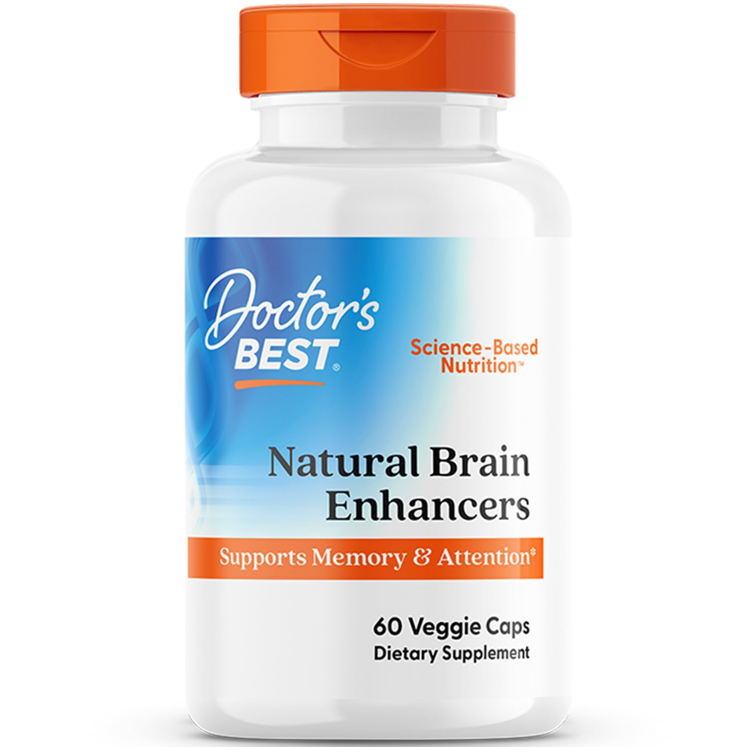 Doctor's Best Natural Brain Enhancers Brain Health Supplement with Phosphatidylserine, Alpha GPC & Calcium Veggie Caps, 60 Count