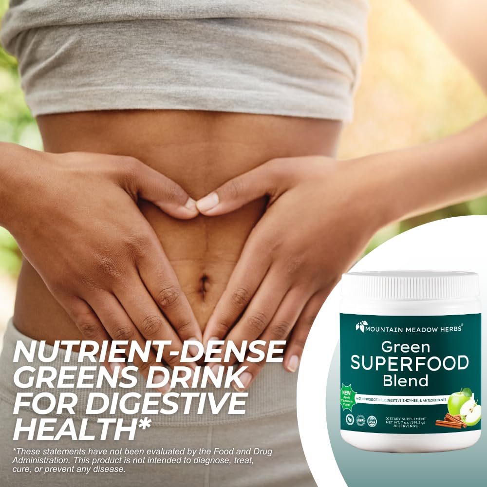Mountain Meadow Herbs Green Superfood Blend Capsules 120 Count