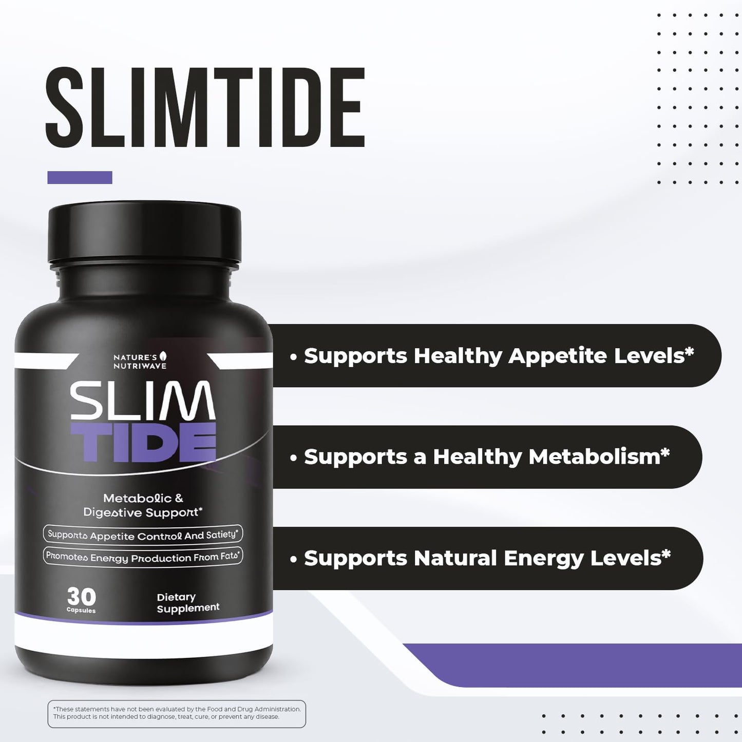 Nature’s NutriWave SlimTide Chicory Root Inulin & Resistant Starch 30 Capsules