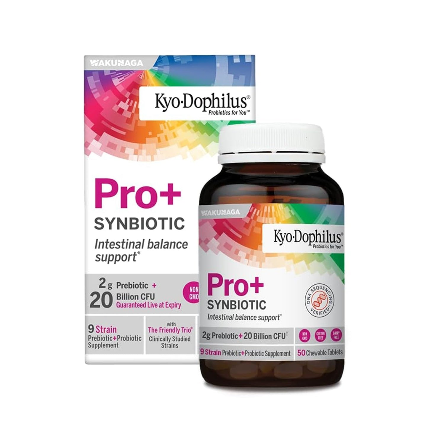 Kyo-Dophilus Pro + Synbiotic - Daily Probiotic Supplement for Digestive Function & Gut Health Support* - Normalize Bowel Movements* - Dairy-Free & Non-GMO, 50 Tablets