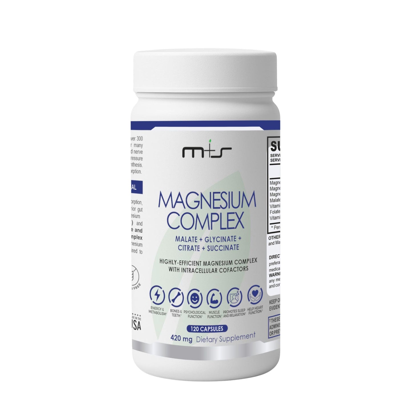 M+S Magnesium Complex Supplement Capsules 120 Capsules