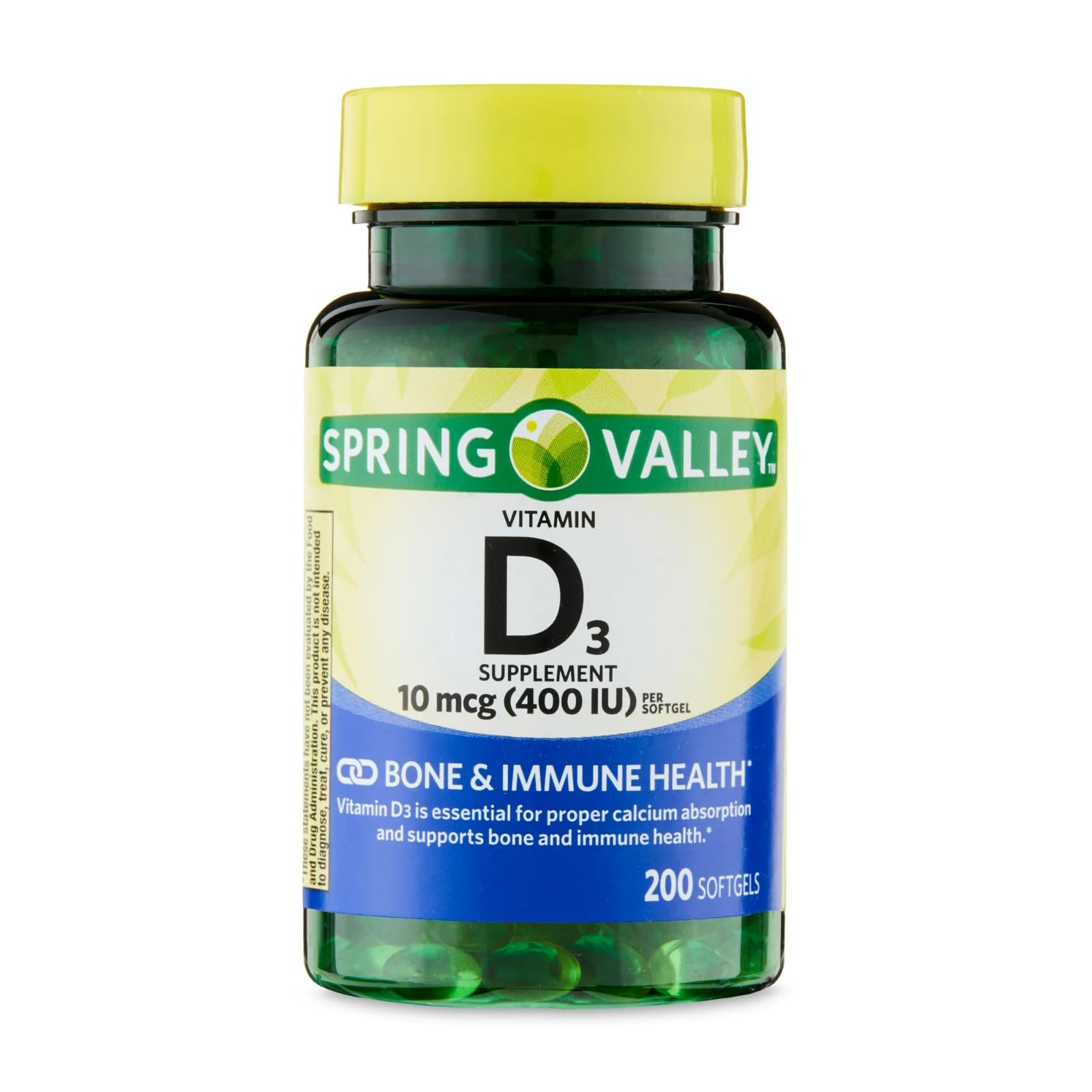 Generic Vitamin D3 10 mcg (400 IU), 200 Softgels