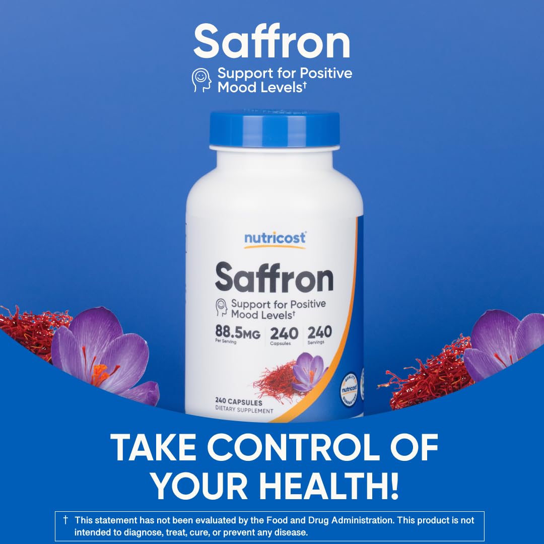 Nutricost Saffron Extract 88.5mg, 240 Capsules