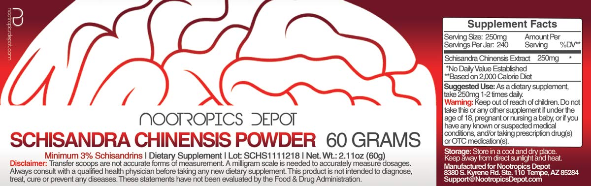 Nootropics Depot Schisandra Chinensis Powder 2.1164