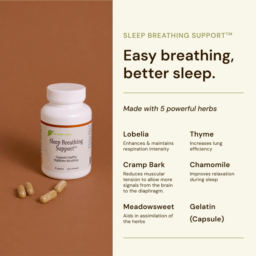 Nature's Rite Sleep Breathing Support 30 Capsules