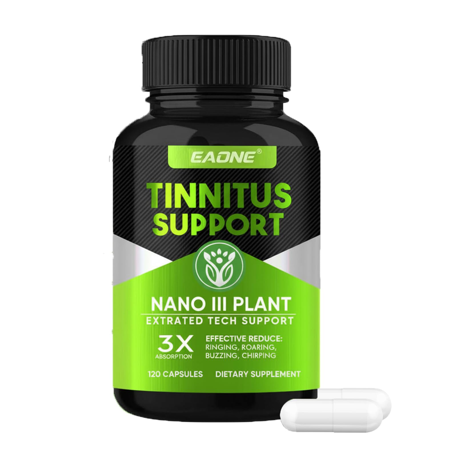 EAONE Tinnitus Relief for Ringing Ears, 120 Capsules