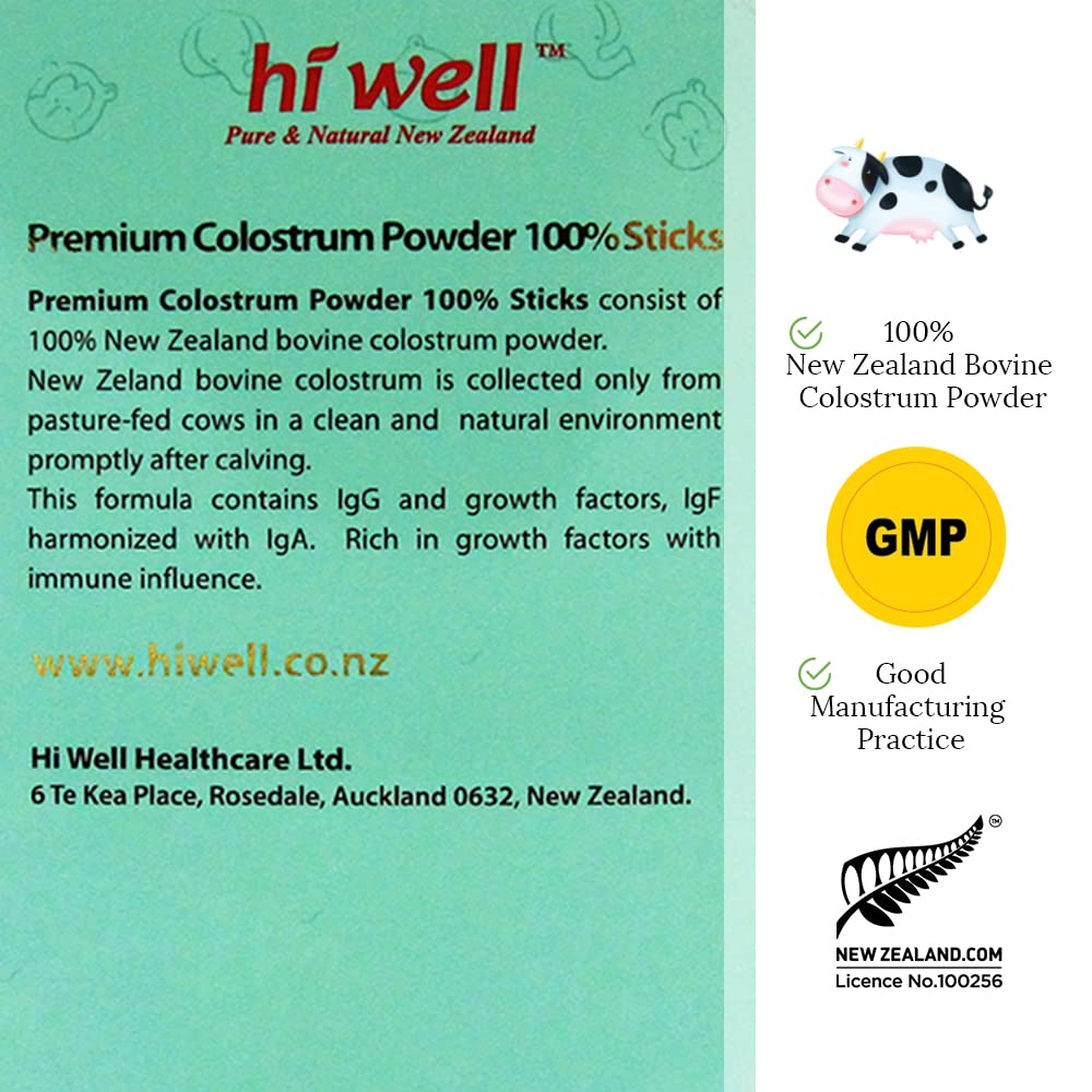 Hi Well Pure & Natural New Zealand Premium Grass-Fed Colostrum Powder 2.1 oz