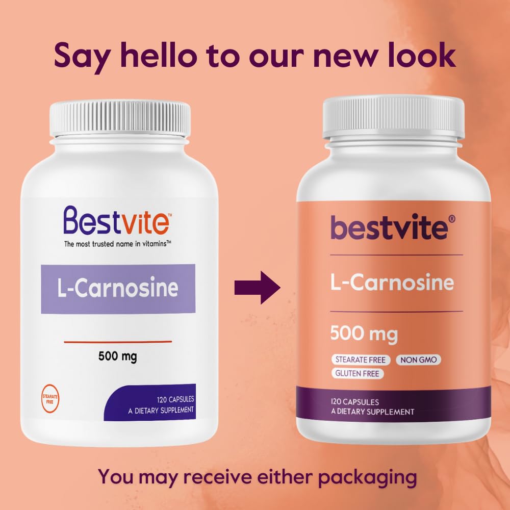BESTVITE L-Carnosine 500mg Capsule 120 Count
