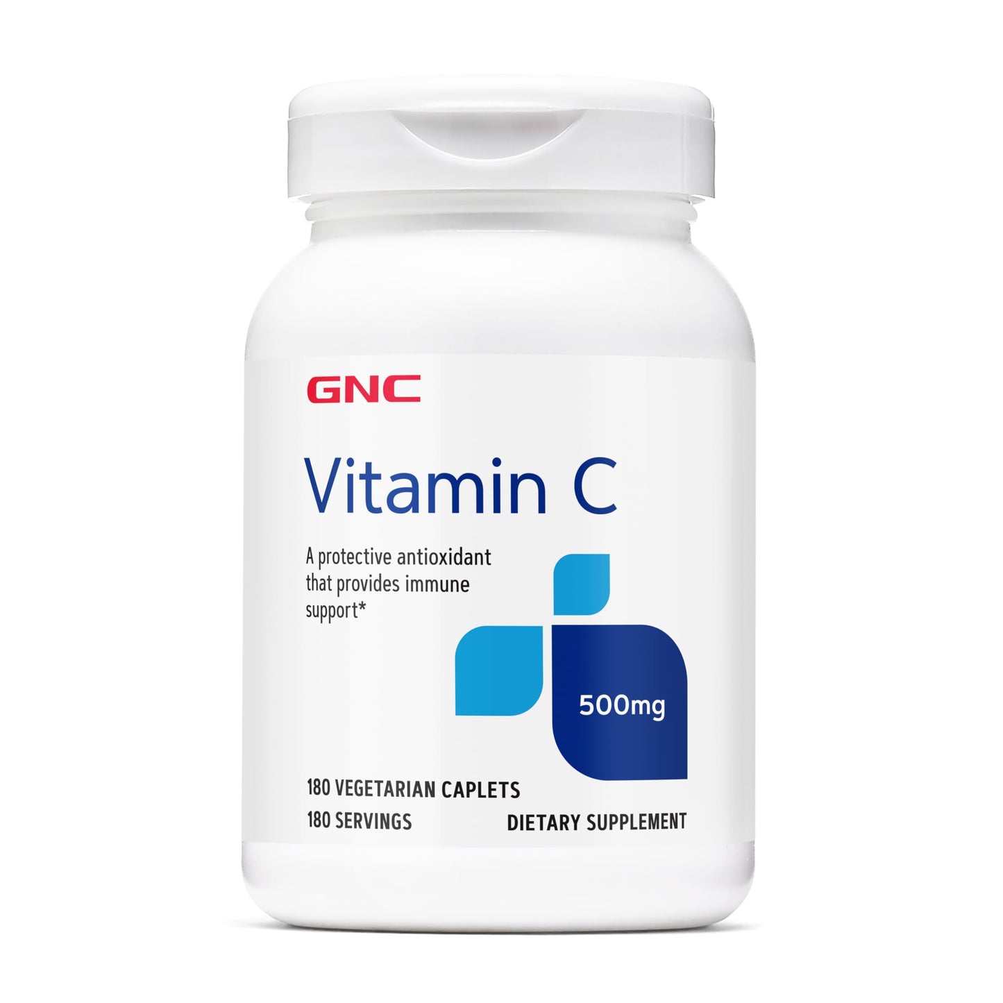 GNC Vitamin C Caplets 500mg, 180 Count