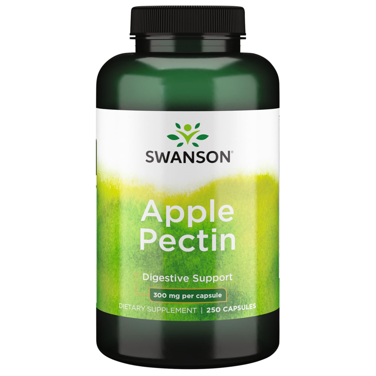 Swanson Apple Pectin Soluble Fiber Support 300 mg Capsules, 250 Count