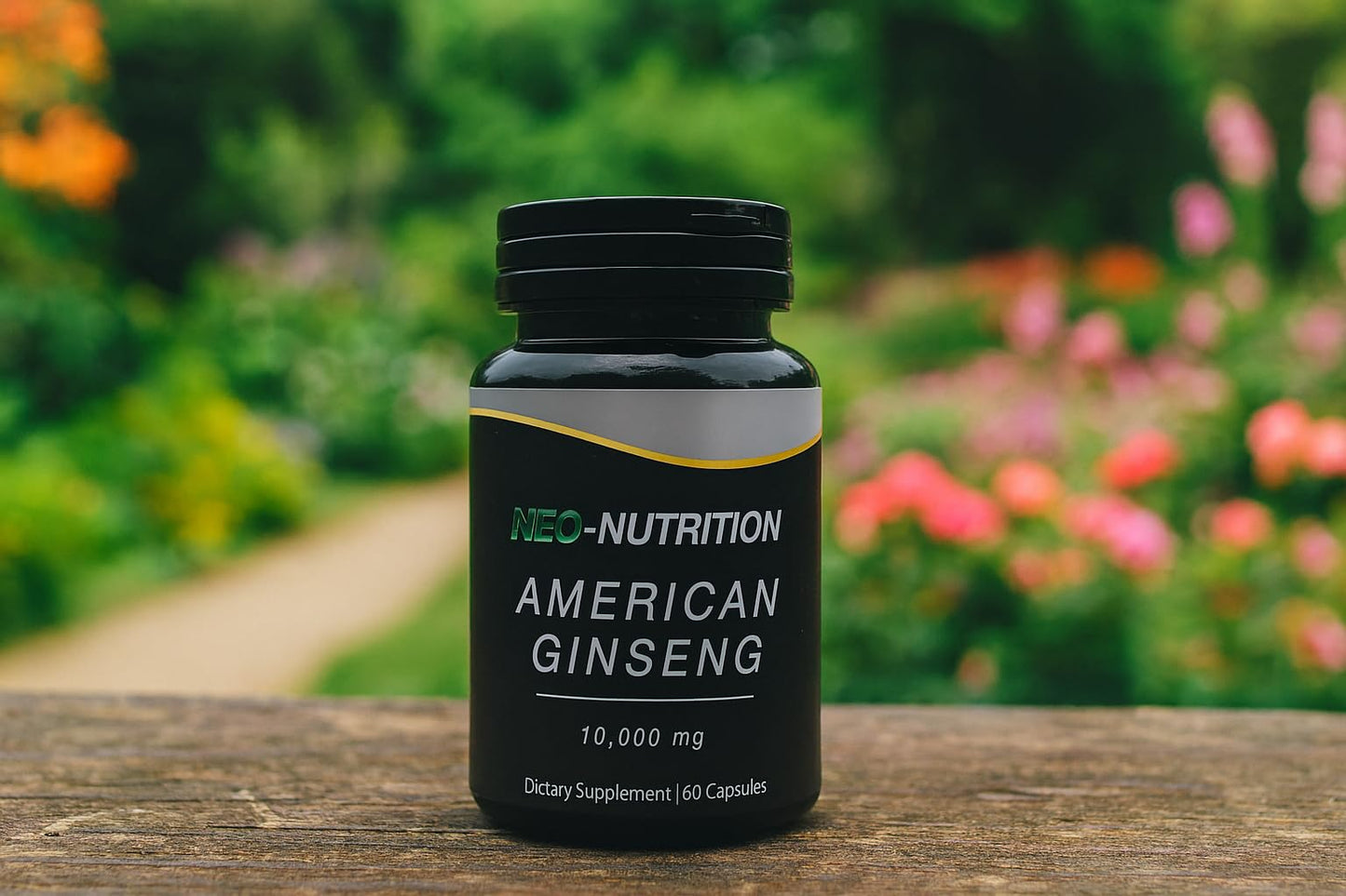 NEO-NUTRITION American Ginseng 10,000mg Ginseng Root Extract Capsules, 60 Capsules
