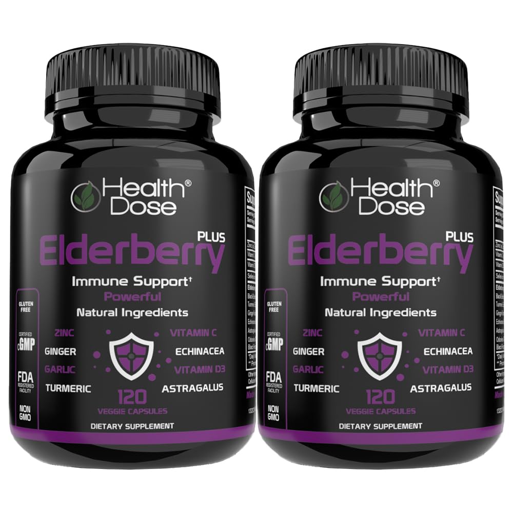 Health Dose Elderberry Plus Capsules, 240 Capsules