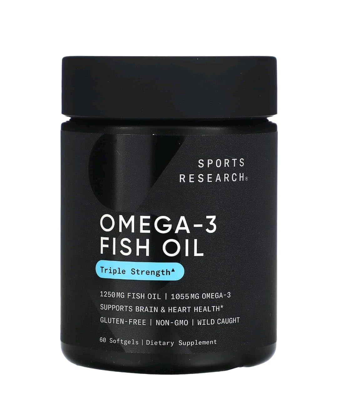 Sports Research Omega-3 Fish Oil Triple Strength Softgels, 60 Softgels