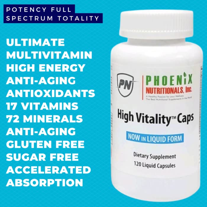 Phoenix Nutritionals High Vitality Multivitamin and Mineral Full Spectrum 120 Capsules