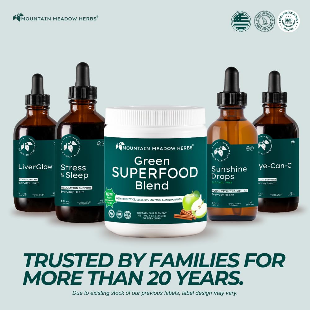 Mountain Meadow Herbs Green Superfood Blend Capsules 120 Count