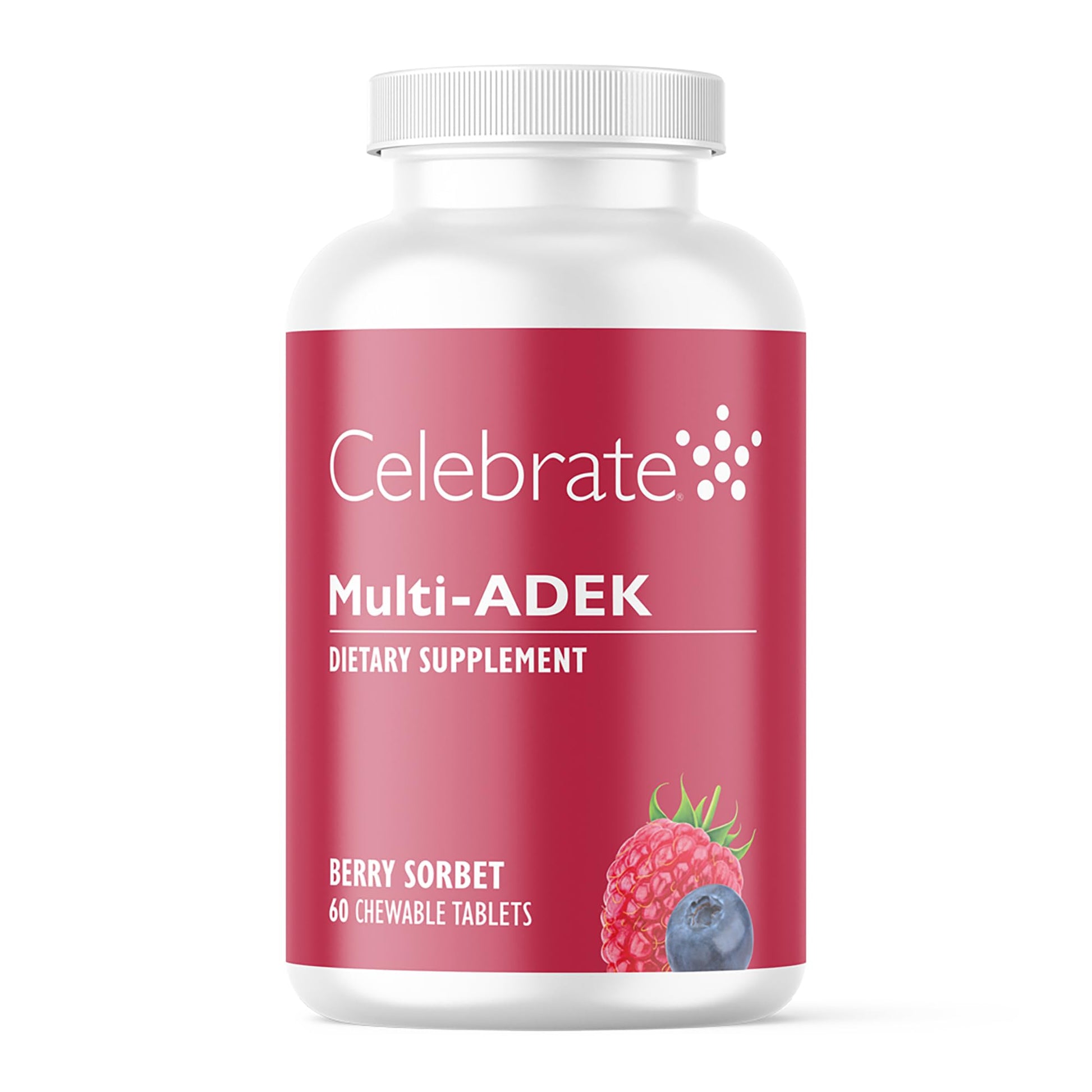 Celebrate Bariatric Supplements Multi ADEK Chewables Iron Free Daily Bariatric Multivitamin, 60 Count