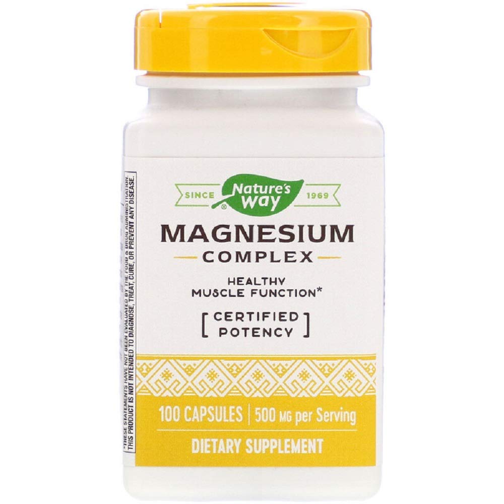Nature's Way Magnesium 500 mg Capsules, 100 Count