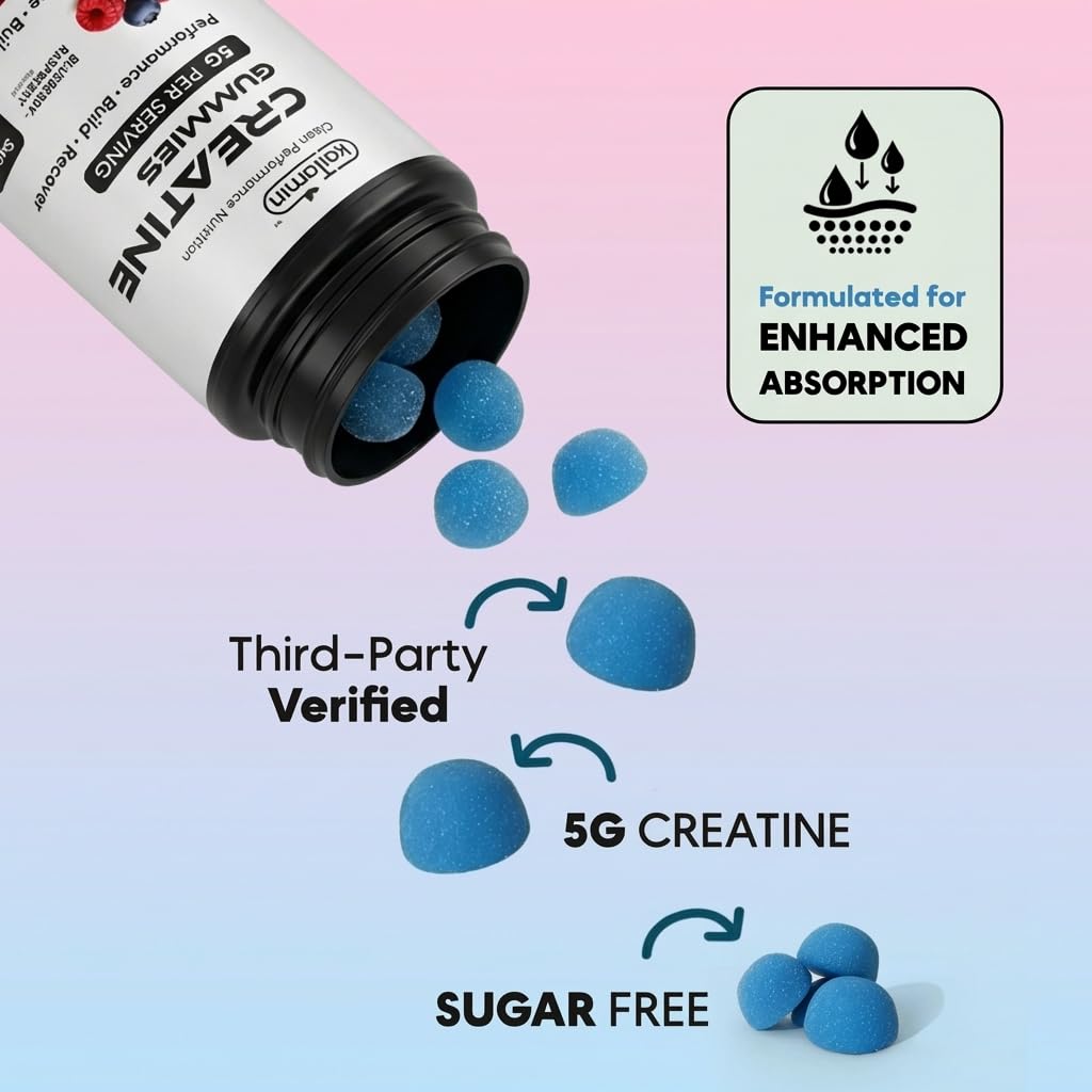 Kaitamin Creatine Monohydrate 5g Gummies 120 Count