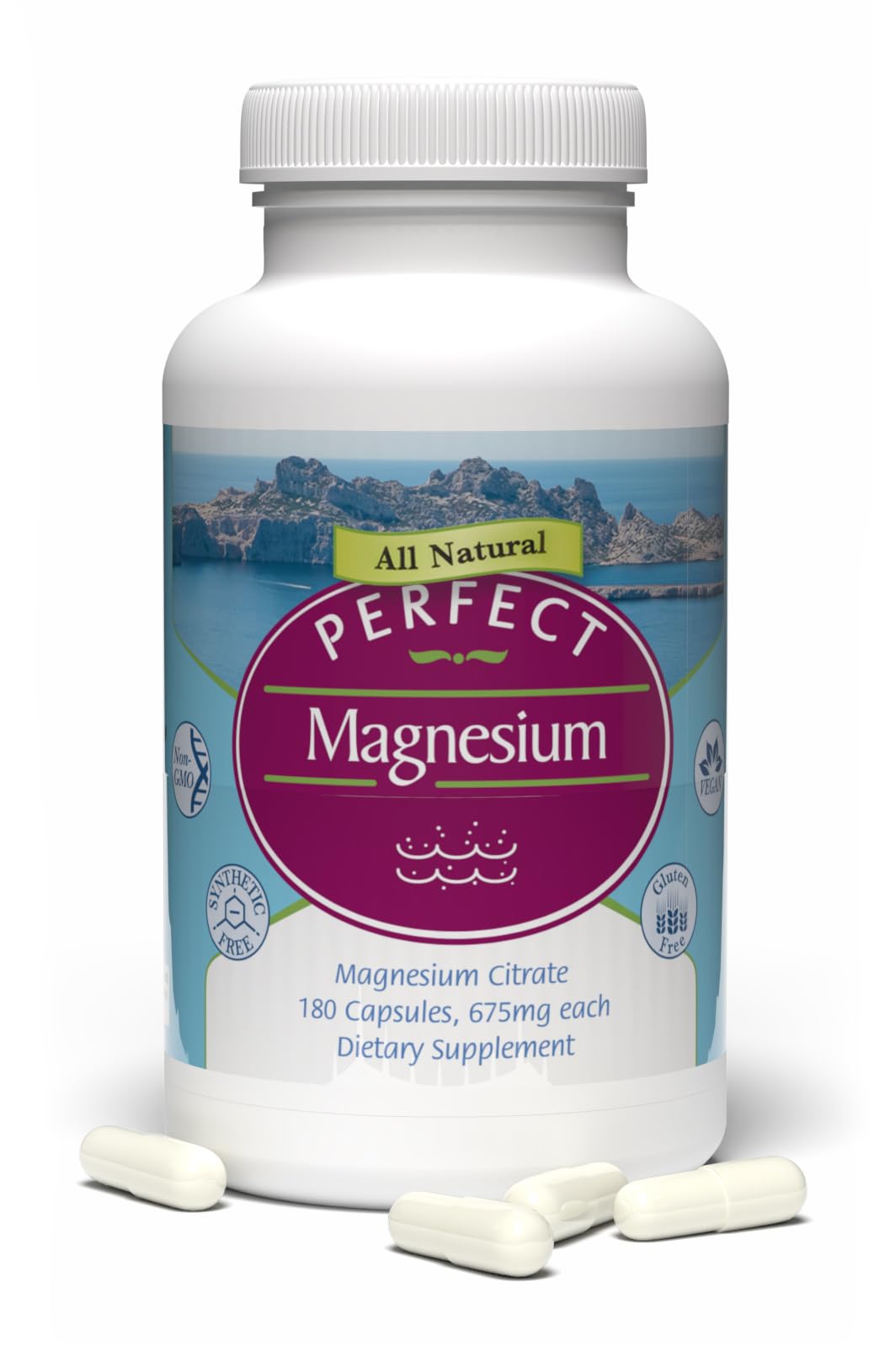 Perfect Supplements Magnesium Citrate Capsule 180 Count