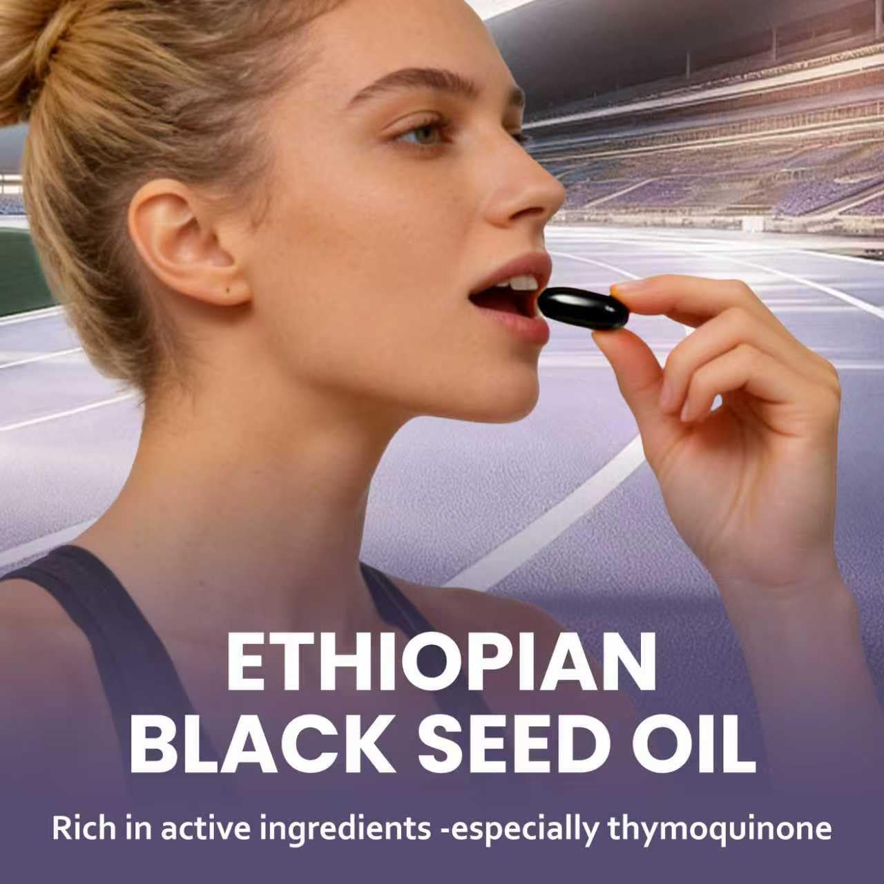 cxuhui Purely Ethiopian Black Seed Oil Softgels, 60 Softgels