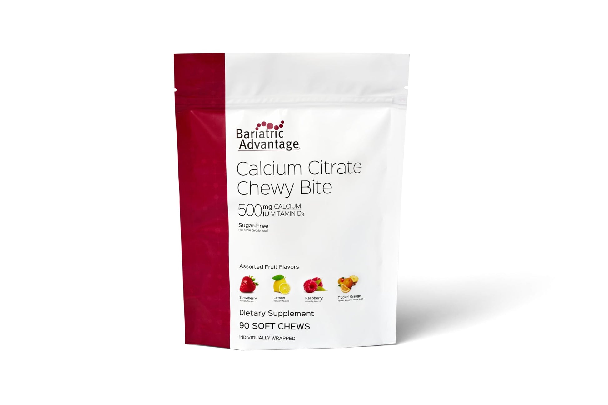 Bariatric Advantage Calcium Citrate Chewy Bites 500 mg Gummy 90 Count