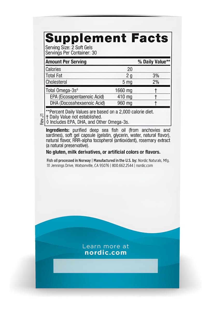 Nordic Naturals DHA Xtra Softgels 60 Count