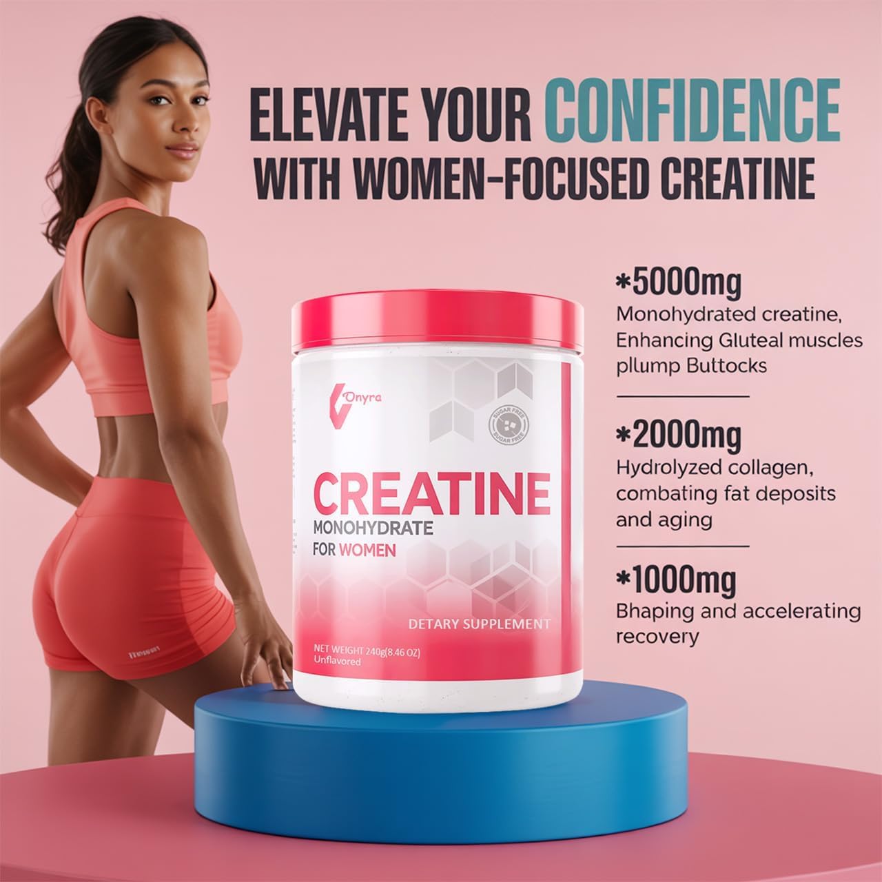 SERSANVE Creatine Monohydrate Powder 30 Servings