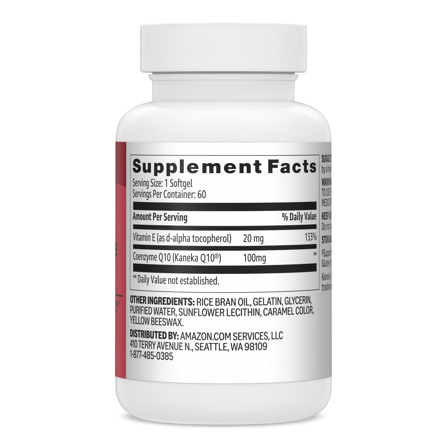 Amazon Basics Rapid-Release CoQ10 Heart Health Softgels, 60 Count