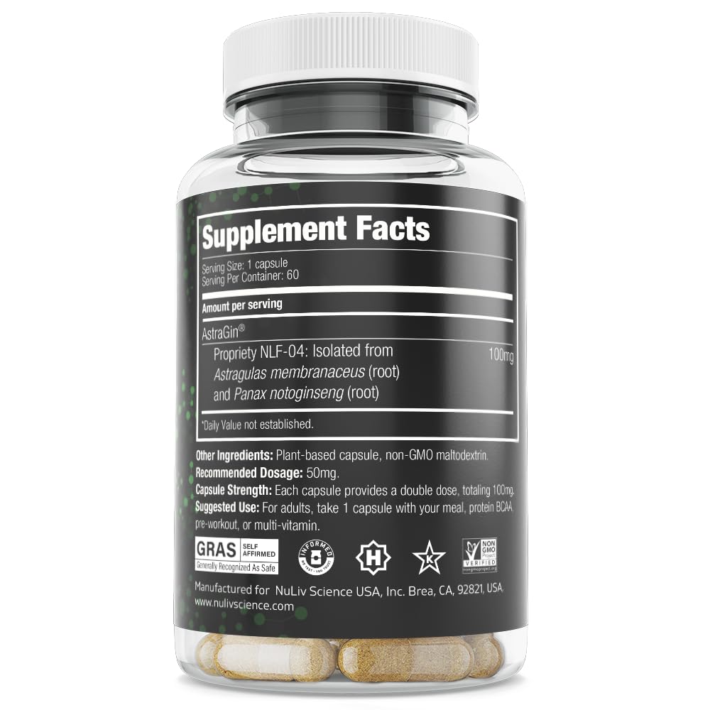 Nuliv Science AstraGin Maximum Bioavailability Enhancer Powder 60 Count