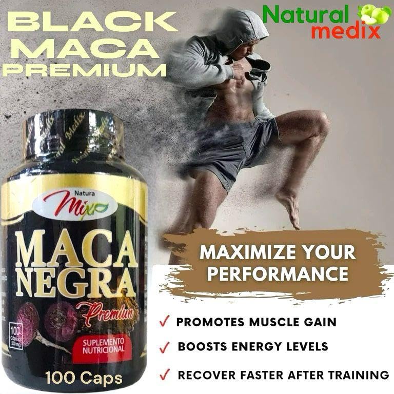 Natural medix Premium Black Maca Root Capsule 1 Count