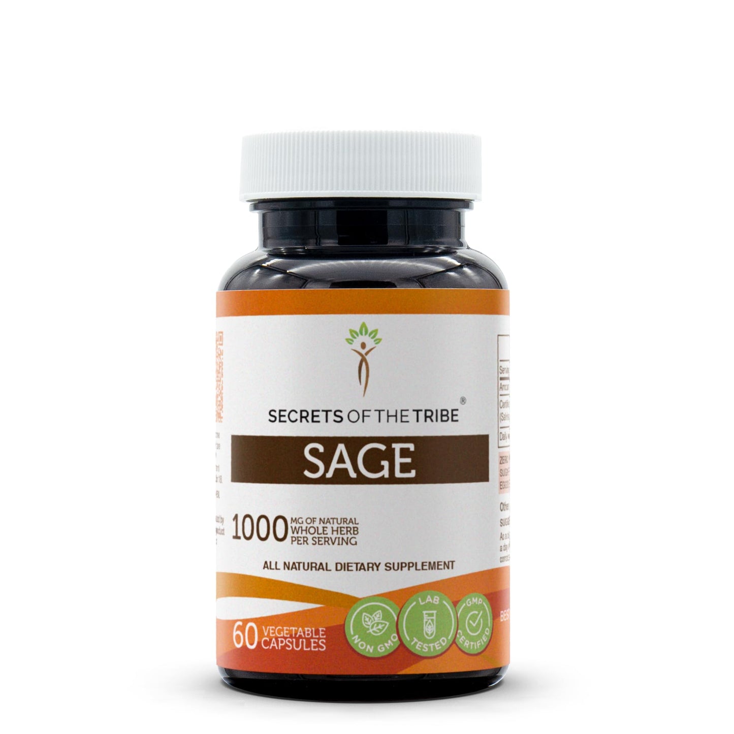 Secrets of the Tribe Sage 1000 mg Capsules, 60 Count