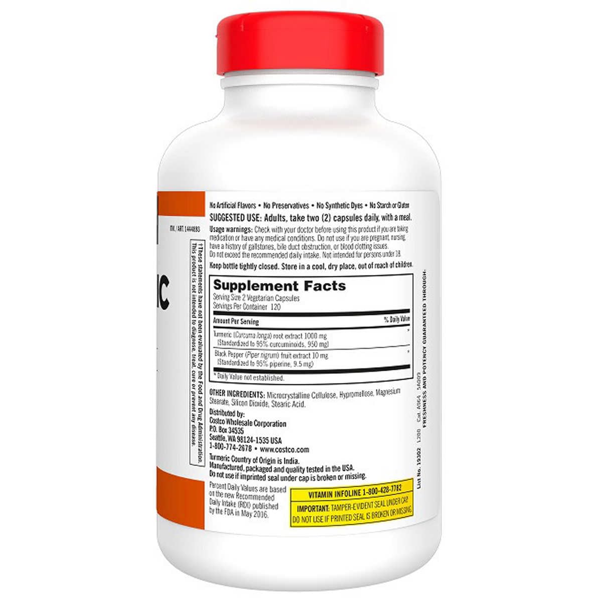 Unknown Just Grown Turmeric 1000 mg Capsules 240
