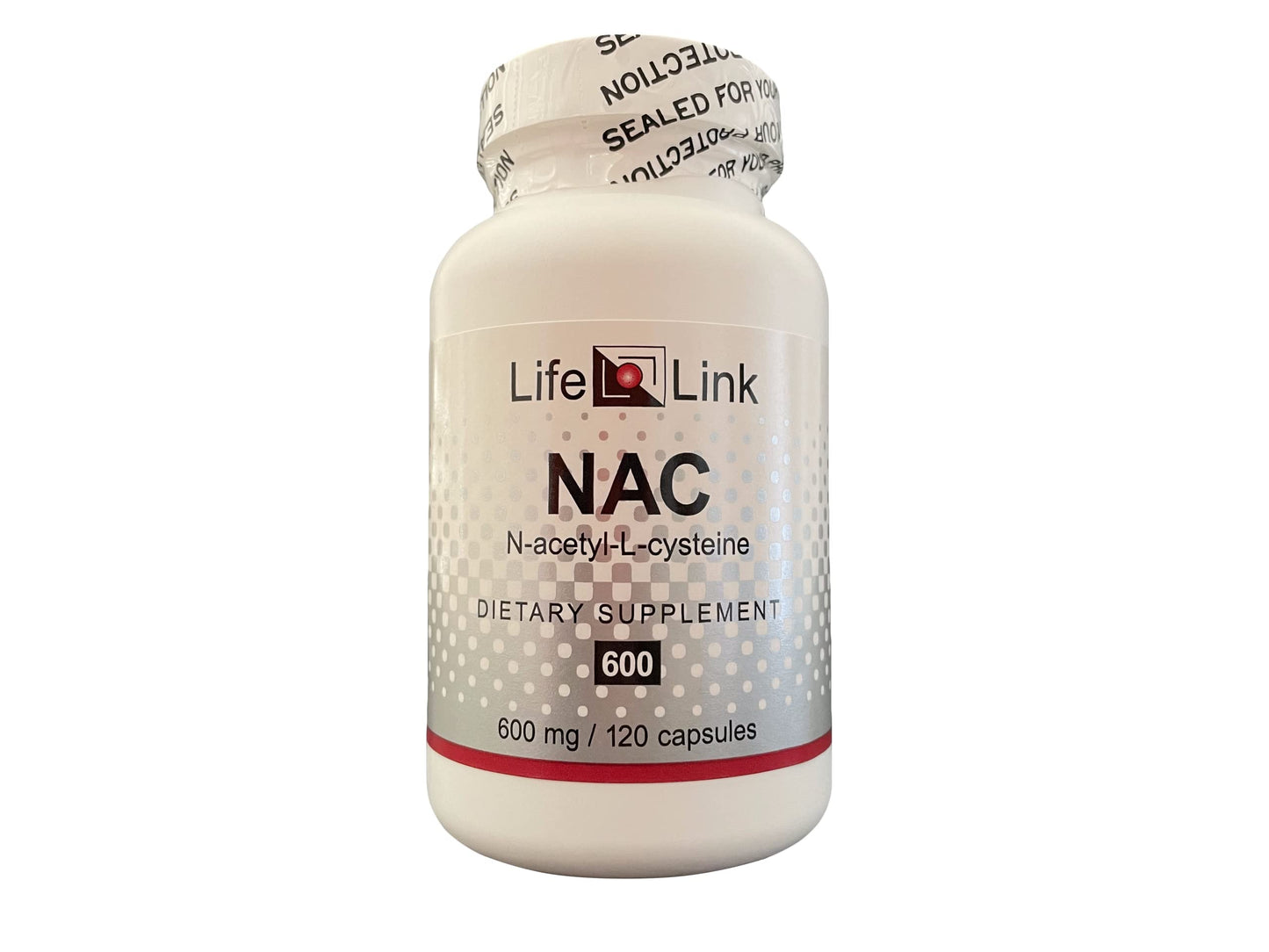 LifeLink NAC (N-Acetyl L-Cysteine) 600 mg Capsule 120 Count