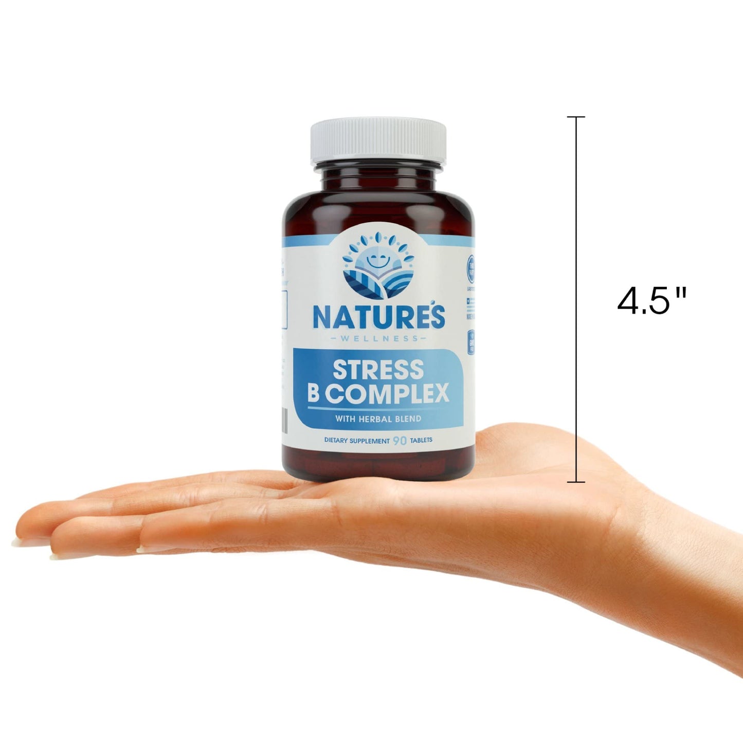 Natures Wellness Vitamin B Complex Stress Relief Tablets, 90