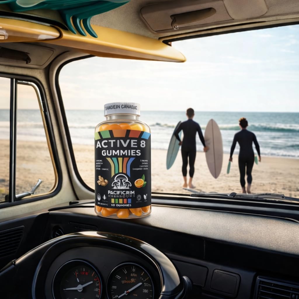 Pacific Rim Mushrooms Active 8 Mushroom, 60 Gummies
