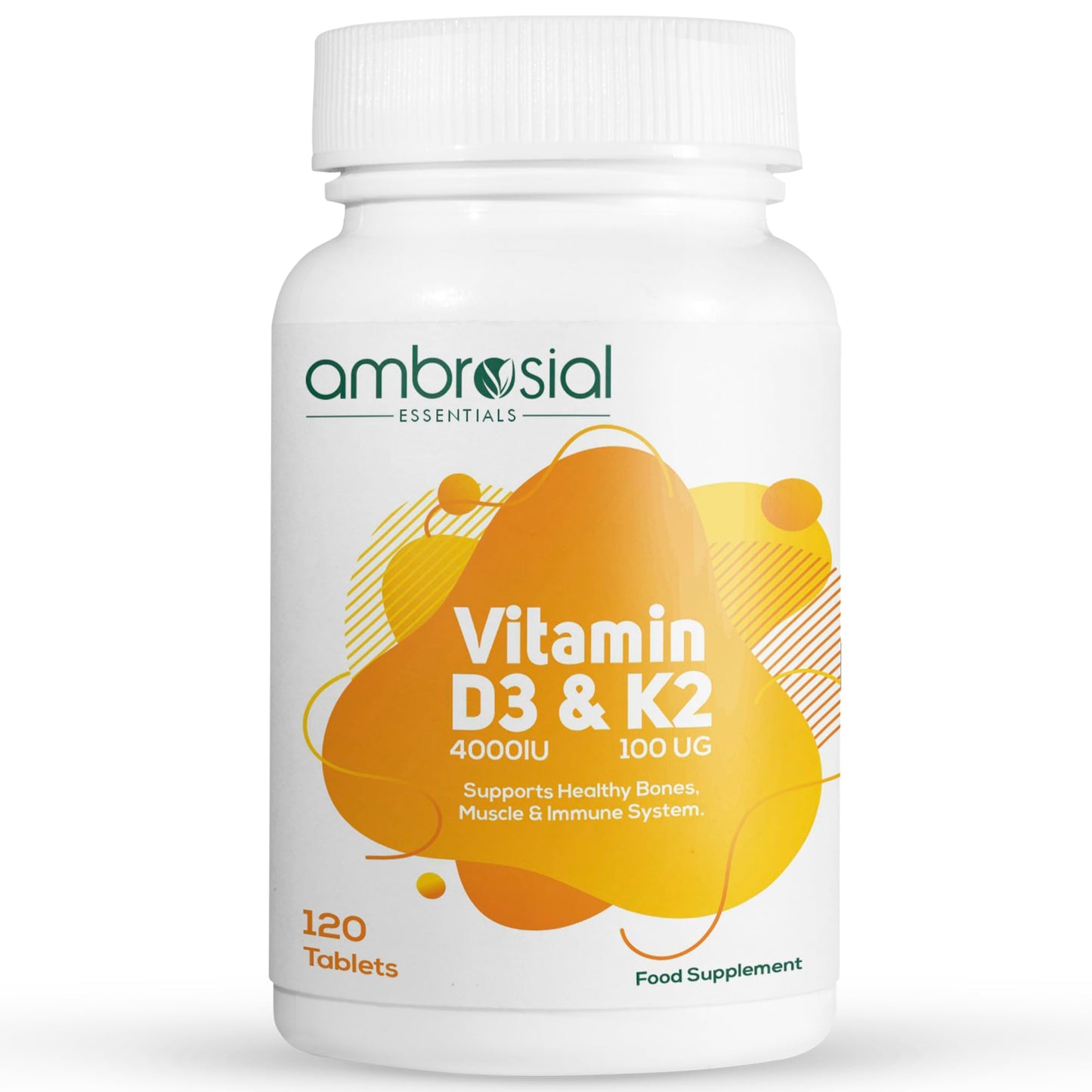 AMBROSIAL Vitamin D3 & K2 Tablet, 120 Tablets