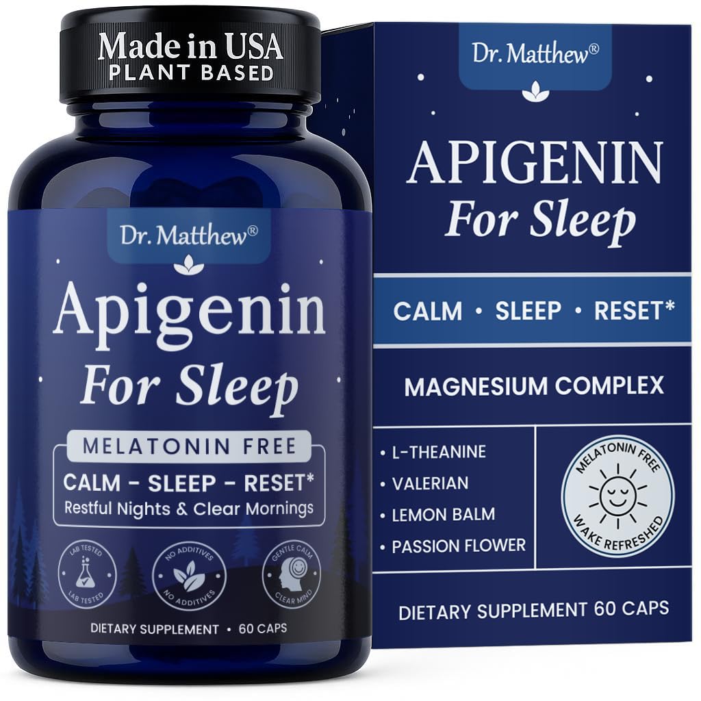 Dr. Matthew Apigenin Supplement for Sleep Capsule, 60 Count