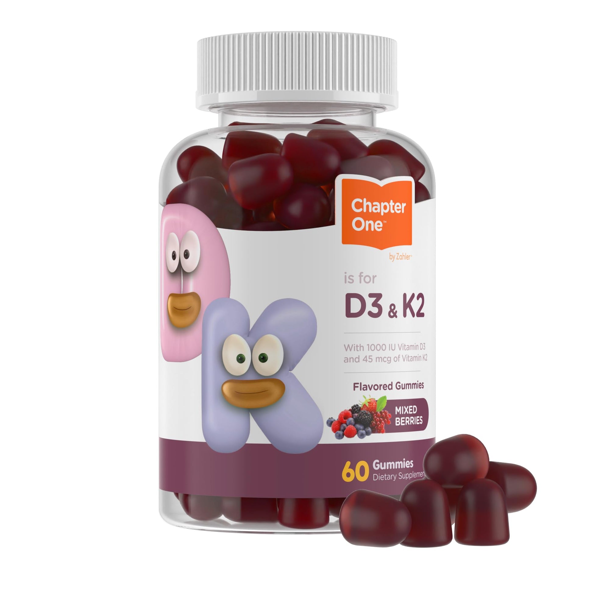 Zahler Chapter One Vitamin D3 & K2 Gummies 60 Gummies