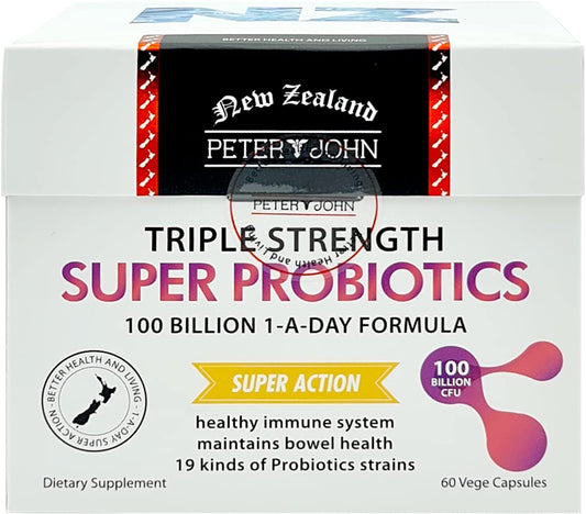 HEALTHFARM Peter John Super Probiotics 100 Billion 1-A-Day Formula 60 Capsules