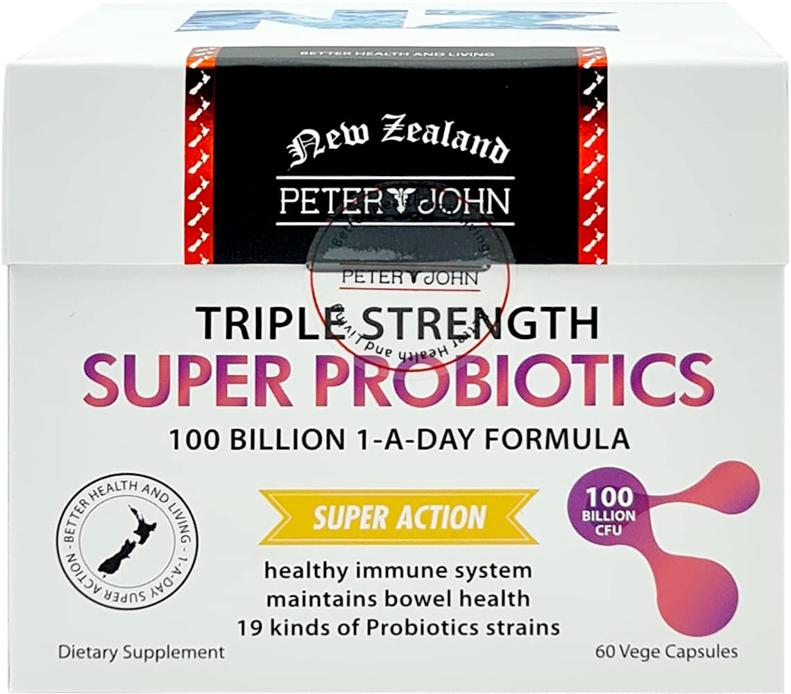 HEALTHFARM Peter John Super Probiotics 100 Billion 1-A-Day Formula 60 Capsules