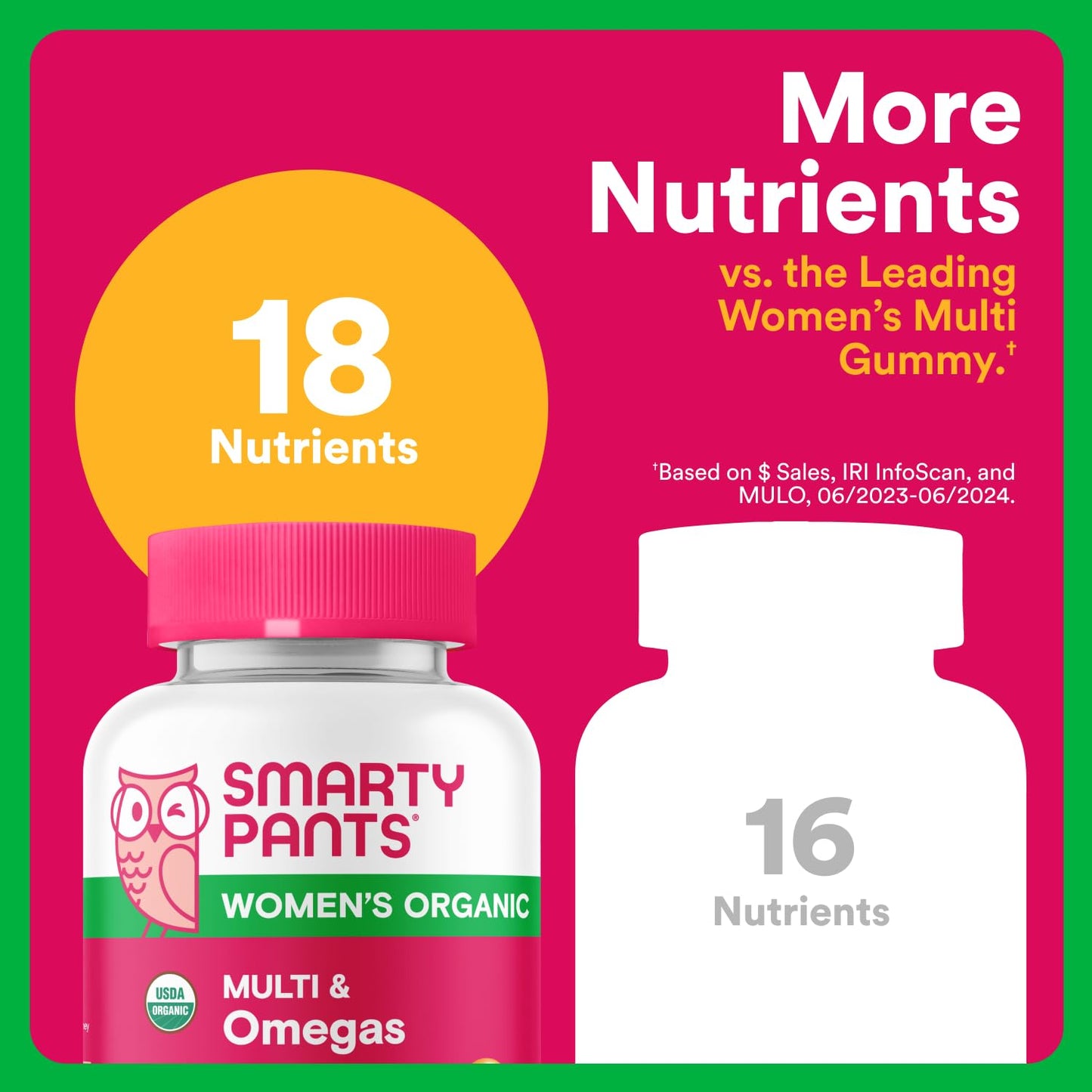 SmartyPants Organic Women's Multivitamin Gummies, 120 Count